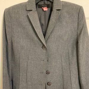 Gray suit jacket
